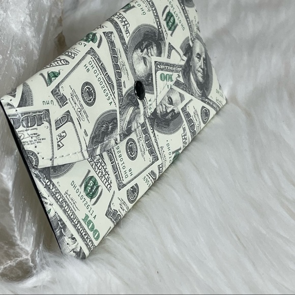 WALLET I’M IN THE MONEY slim TRIFOLD wallet DOLLAR pattern CREDIT card holder - Picture 2 of 9